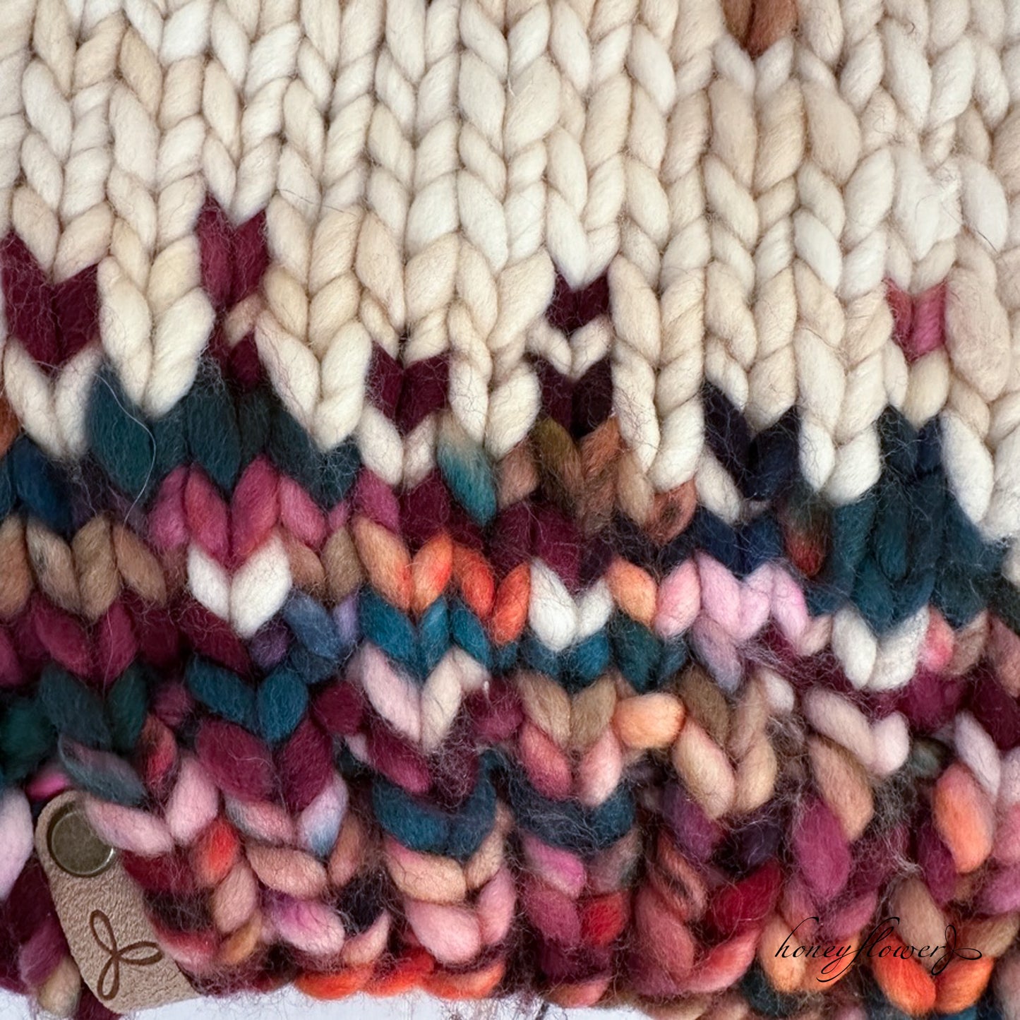 Winterfell Beanie with pom | jewel tones & wheat | 100% merino wool