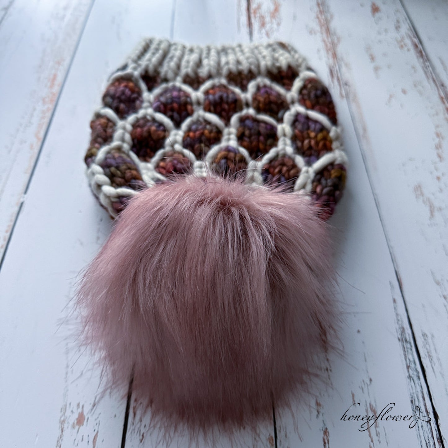 Looking Glass beanie with pom | muted fall colors | 100% merino wool