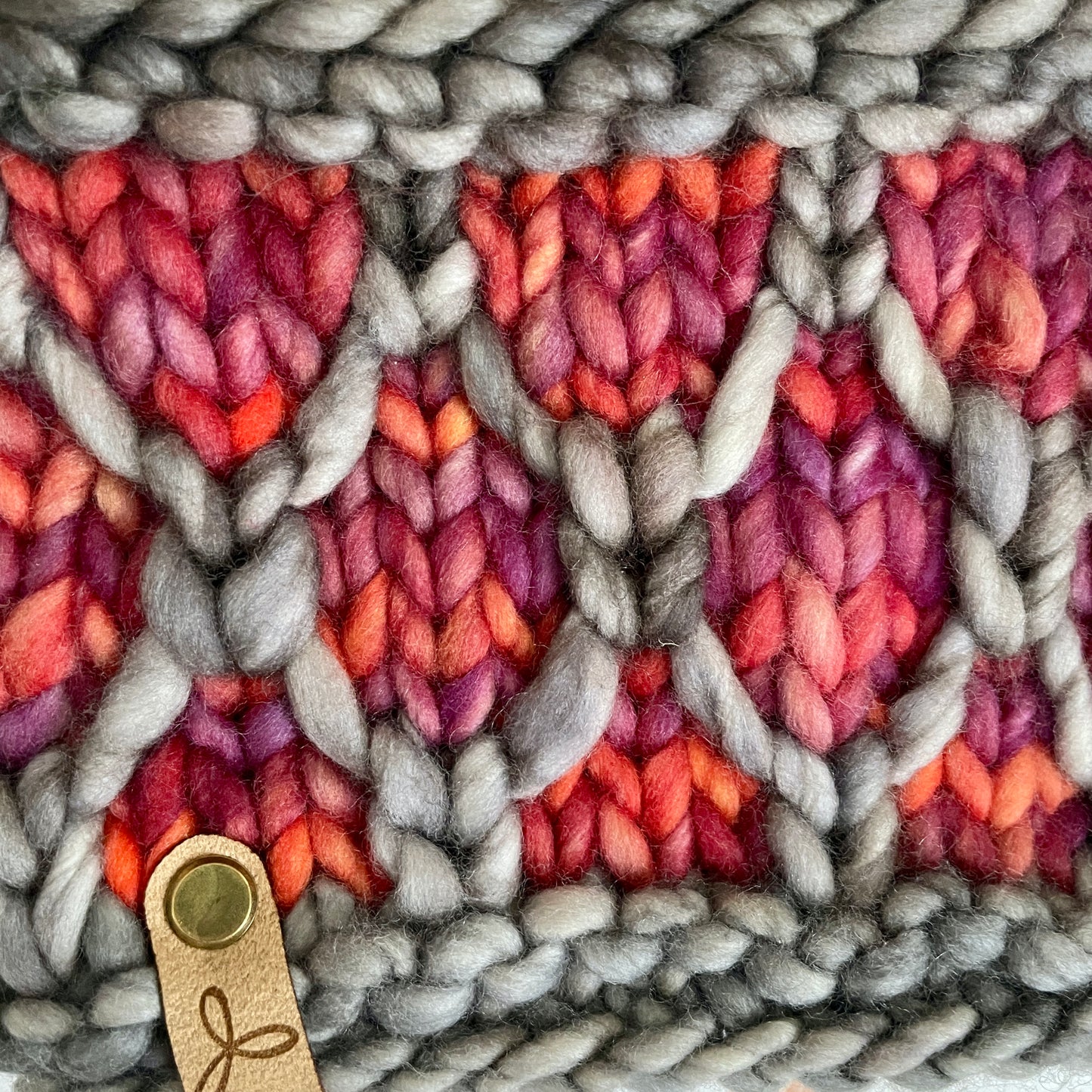 Looking Glass Headband | warm gray and peony