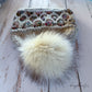 Looking Glass Brim hat with pom | wildflower and oatmeal | 100% merino wool