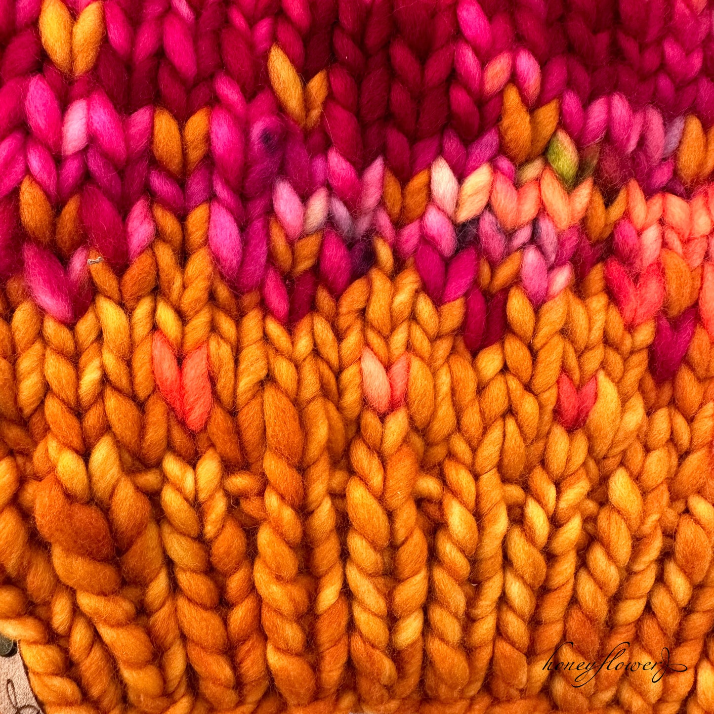 Winterfell Beanie with pom | Fall fire | 100% merino wool