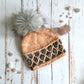 Looking Glass Brim hat | peach & stormy gray