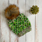 Lotus Flower beanie | spring green and earth