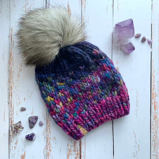 Sunrise beanie | purple sunset