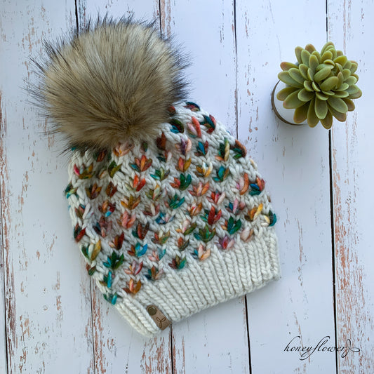 Lotus Flower beanie | Fall Sunset