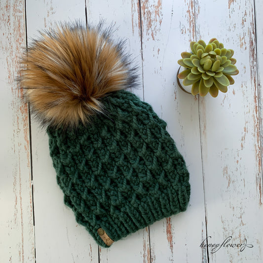 Snowscape Beanie | Forest Green