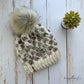 Lotus Flower beanie | cream and browns