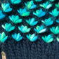 Lotus Flower beanie | black and teal