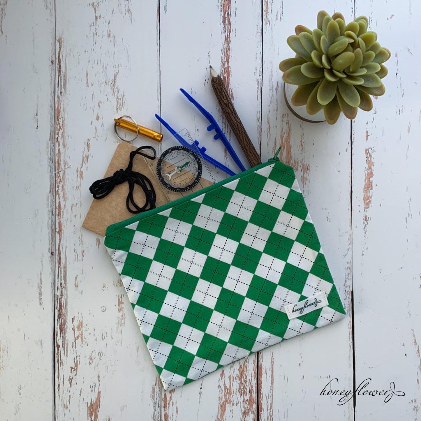 adventure kit, gift, green zip bag