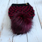 Lotus Flower beanie | black and crimson