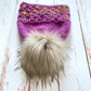 Lotus Flower Brim hat | orchid & purple twist