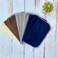 Reusable paper towels | neutral gray | navy | brown | cream | set of 12