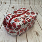Zip Box Bag - waterproof cotton laminated zippered box bag - ladybugs