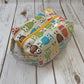 Zip Box Bag - waterproof cotton laminated zippered box bag - owls
